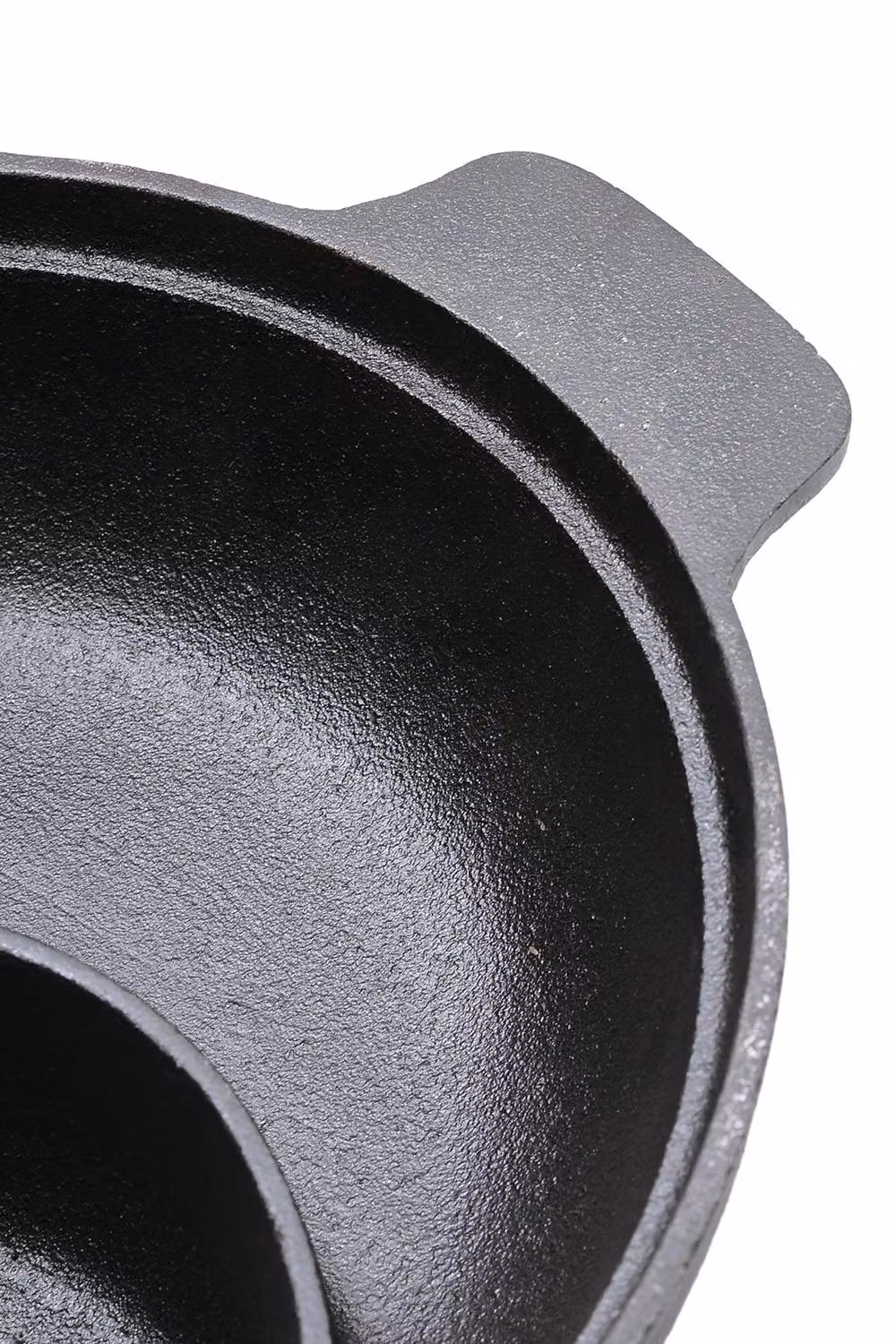 Garden Sanctuary Black Cast Iron Hot Pot with Divider Casserole – 4