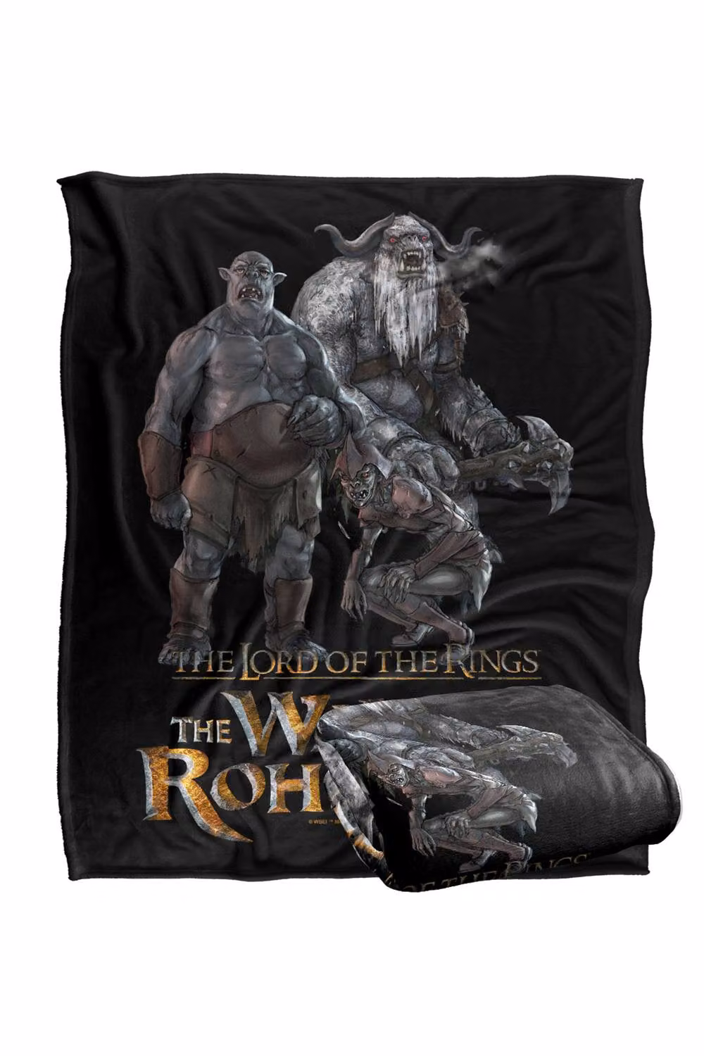 LOGOVISION Lord Of The Rings War Of The Rohirrim Evil Trolls Super Soft Fleece Throw Blanket, Multicolour, W: 91 cm, D: 147 cm – 7