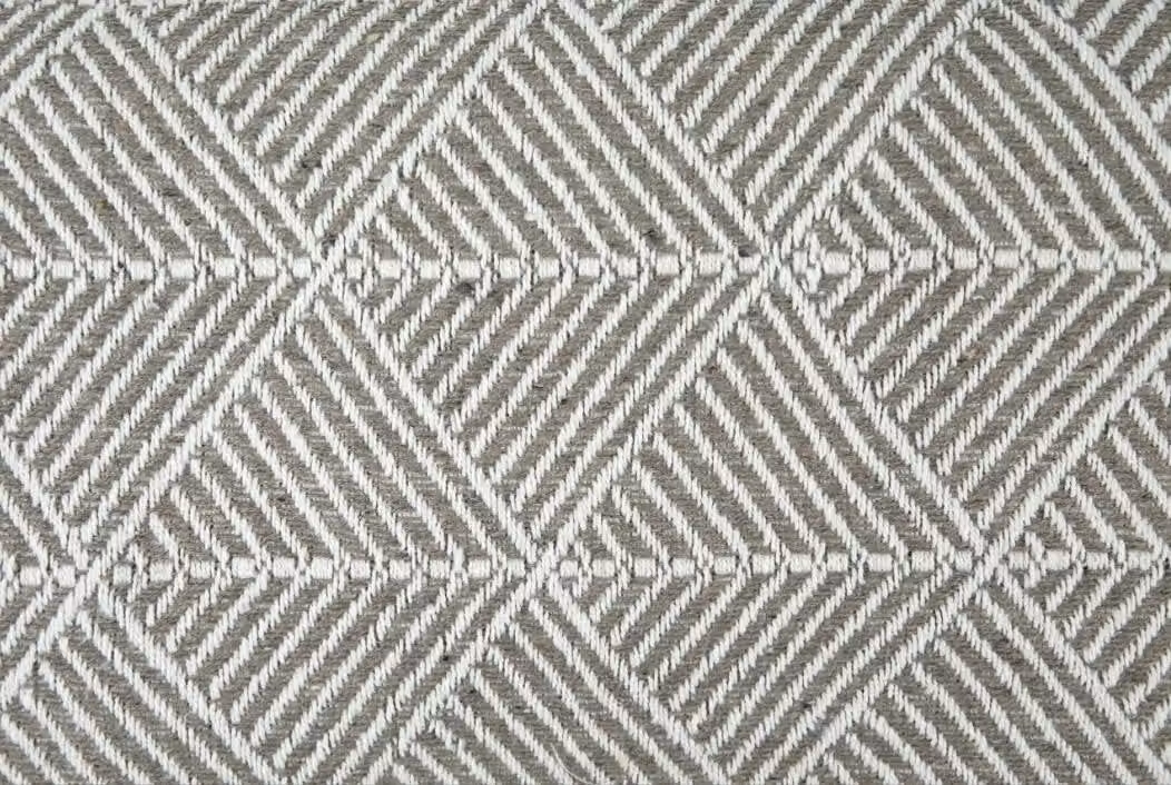 New Edge Blinds Geo Diamond Collection Woven Cotton Throw in Beige, W: 178 cm, D: 254 cm – 2