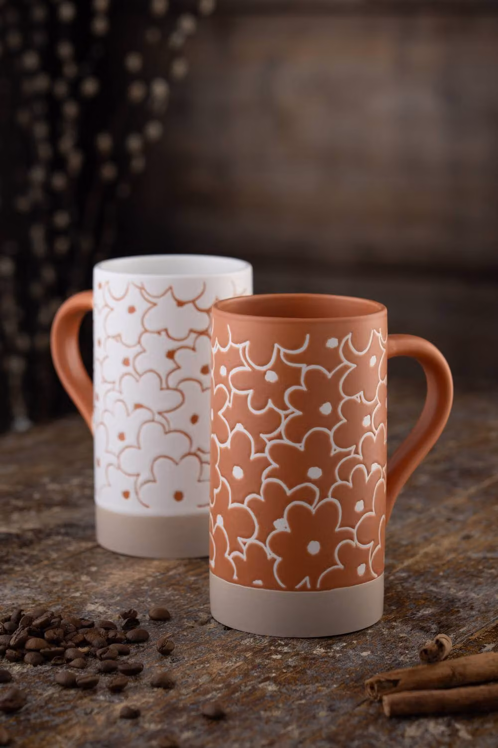 Belleek Living Daisy Tall Mugs Set of 2, White and Multicolour Floral Design – 2