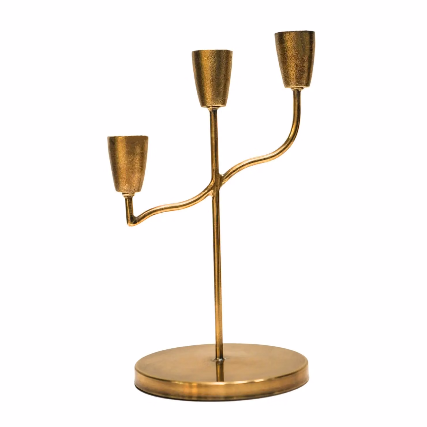 Ivyline Cast Metal Taper Candle Holder in Gold, H: 25.5 cm, W: 19 cm – 2