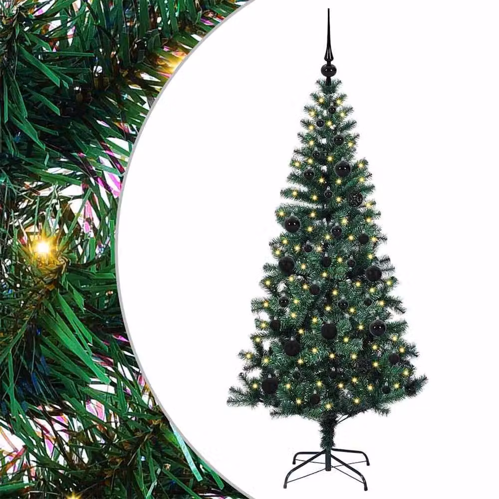 Berkfield Home Pre-lit Artificial Christmas Tree, Green, Height: 150 cm – 2