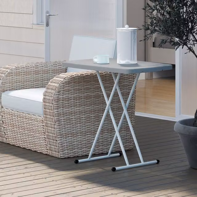 Outsunny Folding Coffee Table in Charcoal Grey