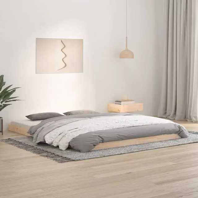 Berkfield Home Solid Wood Pine Bed Frame in Brown, 160 x 200 cm – 1