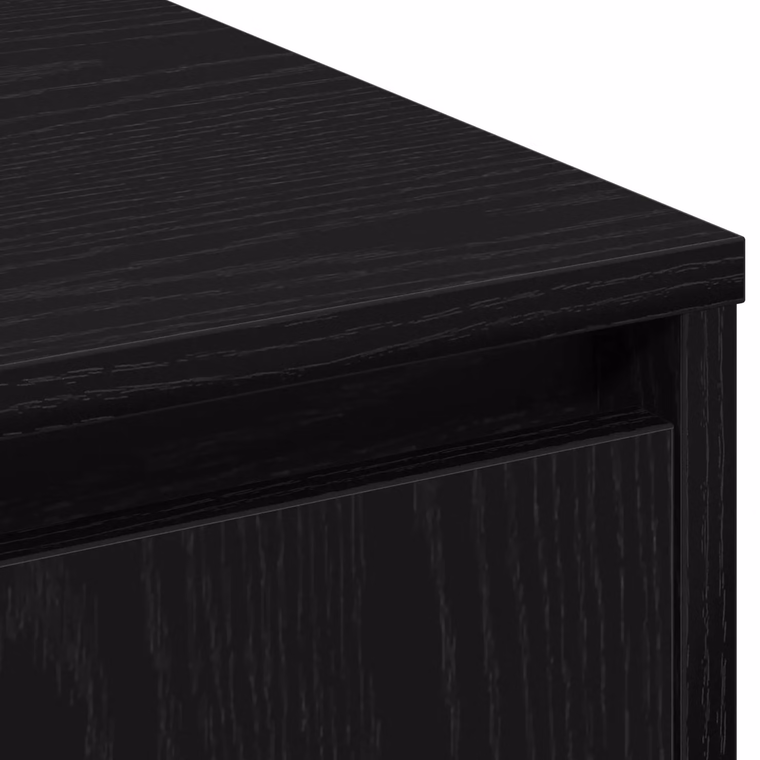 Berkfield Home Black Oak Sideboard with Integrated LED Lighting, W: 71 cm, D: 34.5 cm, H: 75 cm – 6