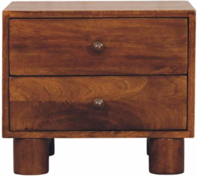 Artisan Furniture Modern Mango Wood Nightstand in Brown