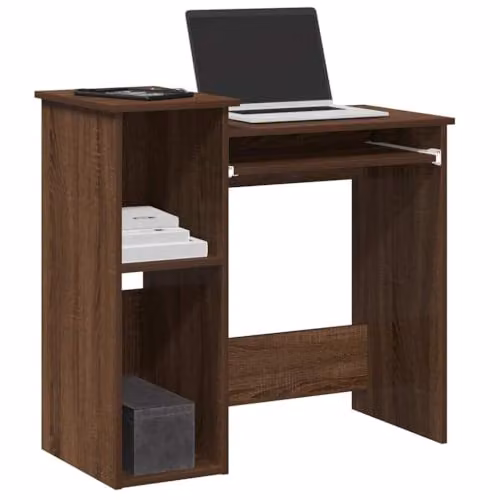 vidaXL Modern Computer Desk in Brown, W/D/H: 84 x 40 x 78 cm – 4