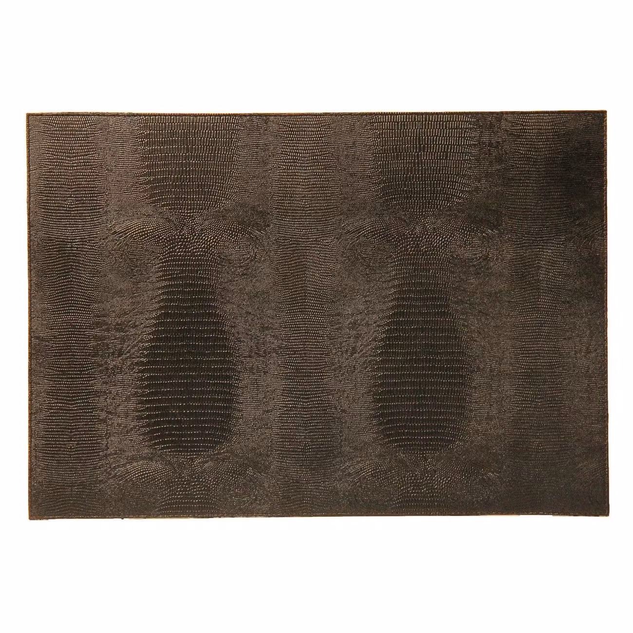 Dome Deco DOUKAS Graphic Rectangular Faux Leather Placemat in Brown