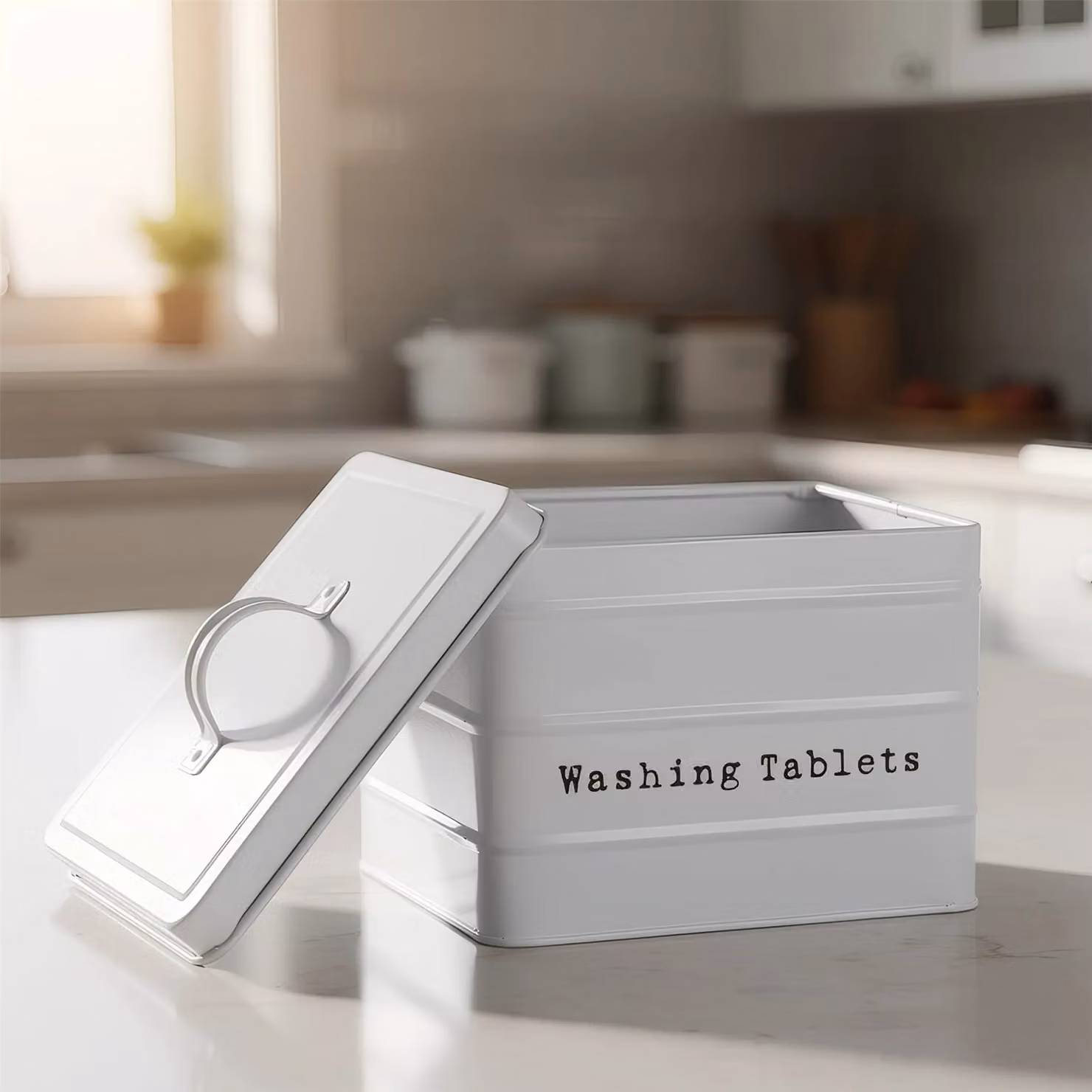 Harbour Housewares Washing Tablet Storage Container in Grey – 3