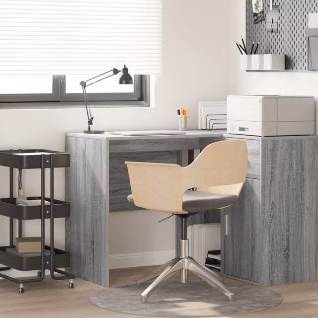 Berkfield Home Modern Writing Desk in Grey Sonoma Wood
