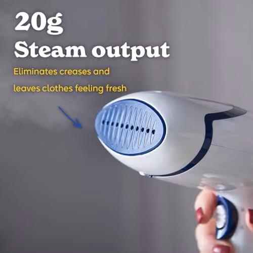 Russell Hobbs Steam Genie Essential Handheld Vertical Clothes Steamer, White, 1600W – 4