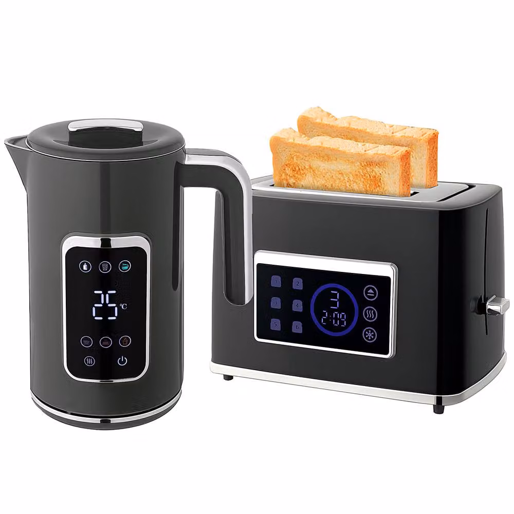 STILVORA Kettle and Toaster Set with Touch Controls in Grey – 5