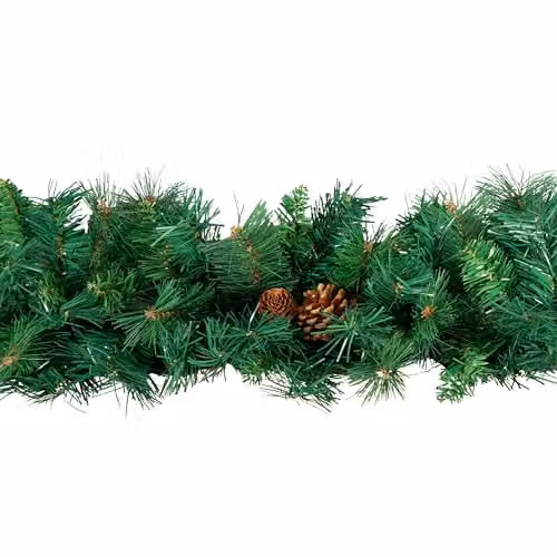 Samuel ALEXANDER 2.7m Green Christmas Garland with Pine Cones and Mixed Needles – 5