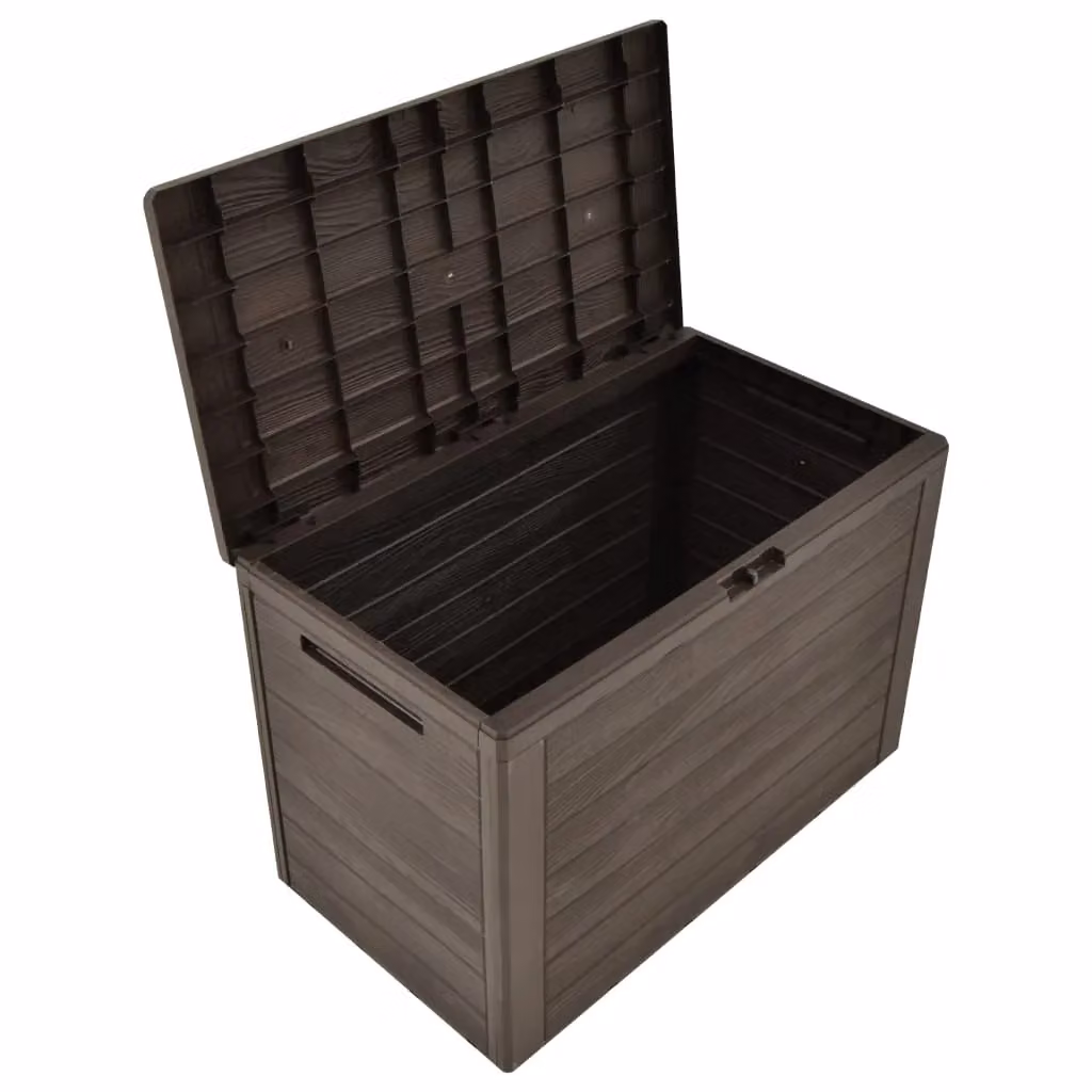 Berkfield Home Brown Plastic Garden Storage Box W/D/H: 78 x 44 x 55 cm – 4