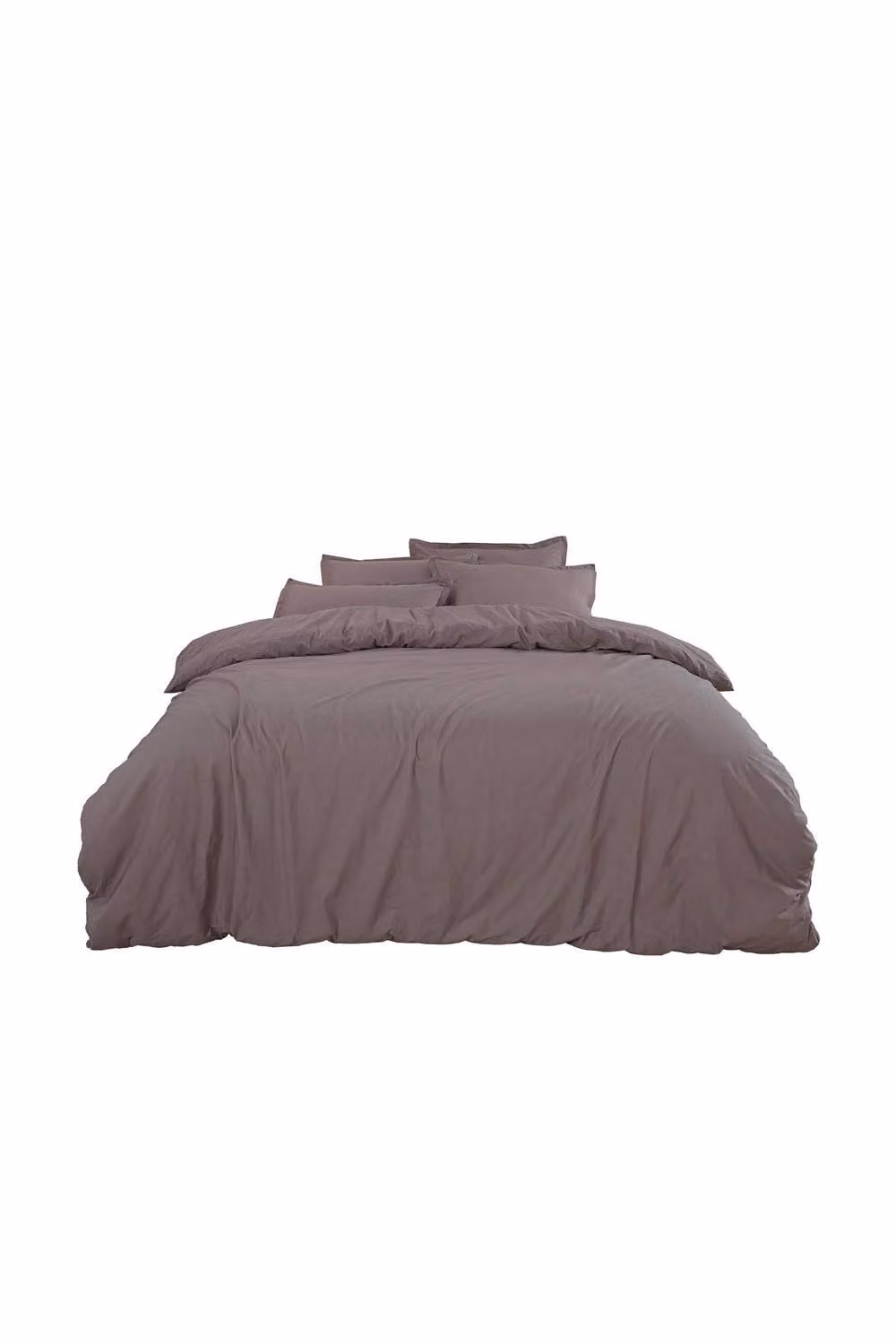 Martex Brown Plain Modern Duvet Cover Set, W: 200 cm x D: 200 cm – 2
