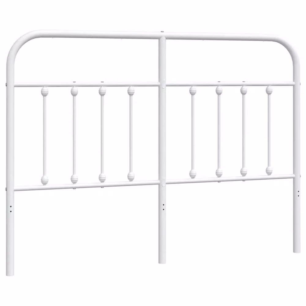 Berkfield Home Metal Headboard in White – 2