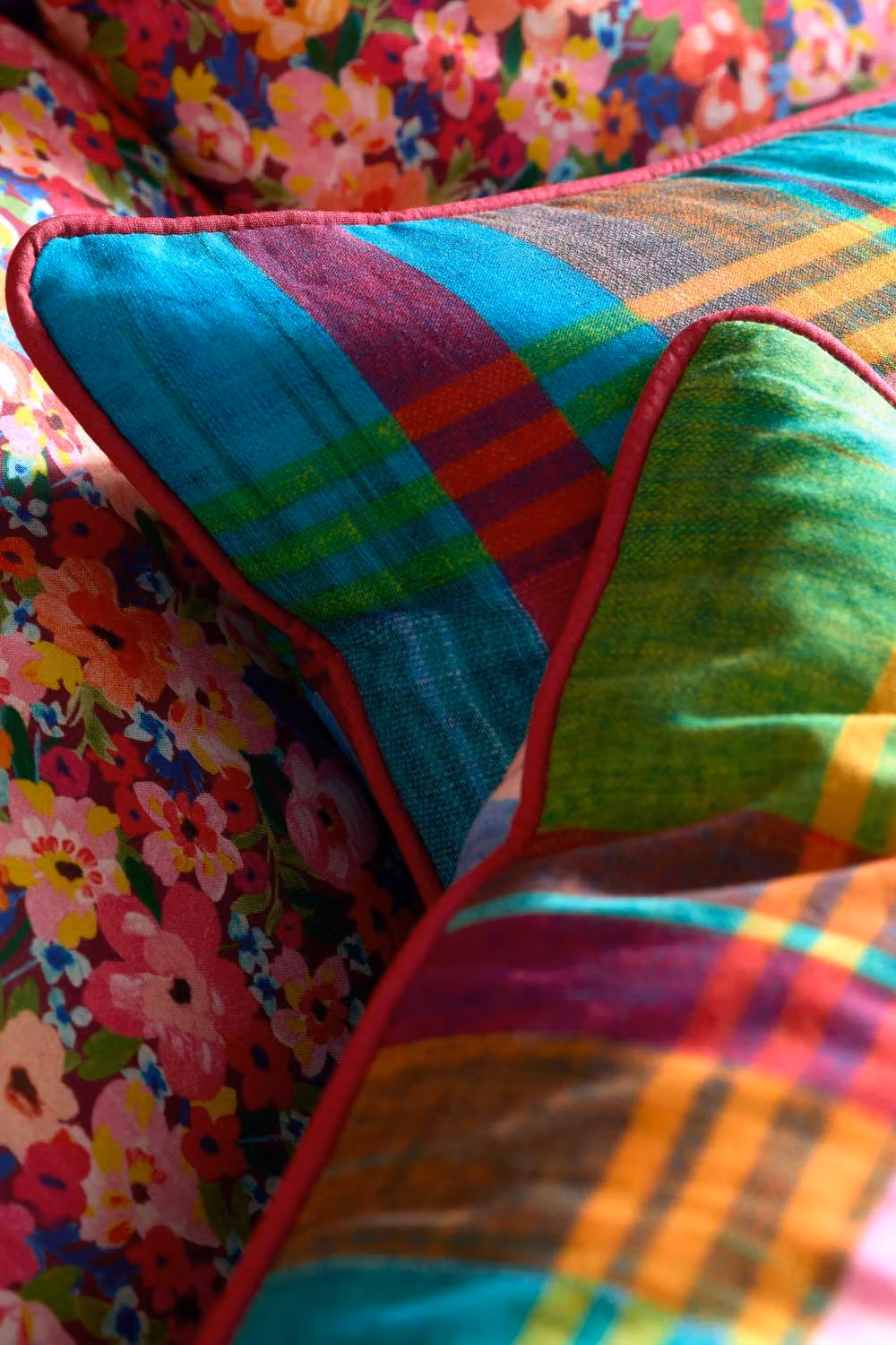 Sophie Robinson Wanderweave Ikat Check Reversible 100% Cotton Duvet Cover Set, Multicolour, W: 140 cm, H: 200 cm – 3