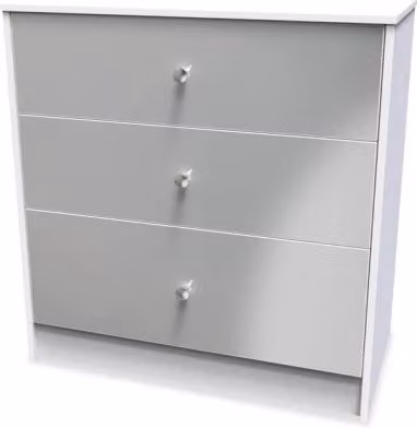 Welcome Furniture Padstow 3 Drawer Deep Chest of Drawers in White