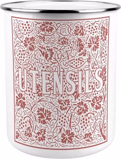 Purely Home Red and White Ceramic Freestanding Kitchen Utensil Holder
