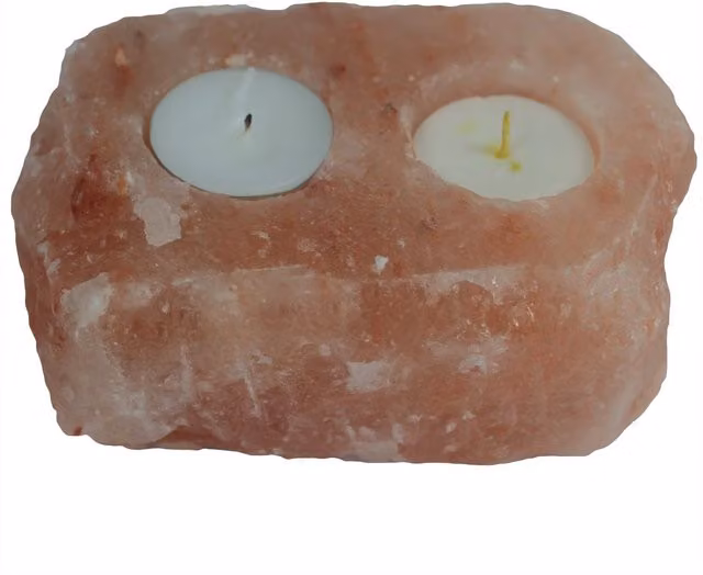 Ancient Wisdom Orange Natural Salt Tealight Candle Holder – 3