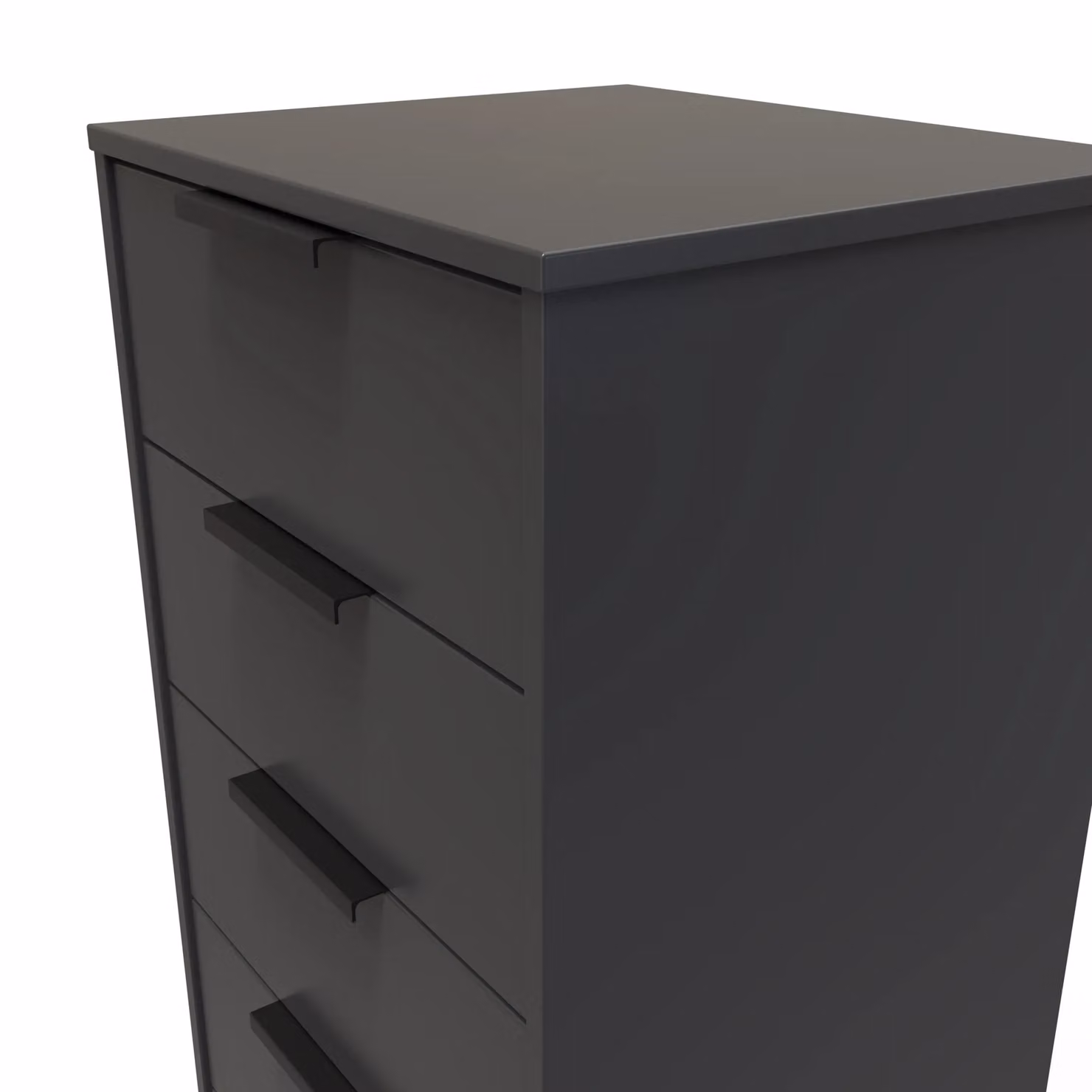 2 U Fuji 5 Drawer Tall Bedside Chest in Dark Grey, Ready Assembled – 3