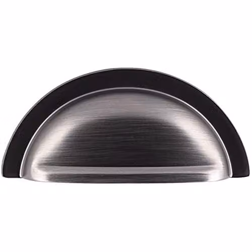 Loops Brushed Grey Shell Cup Pull Handle 76mm