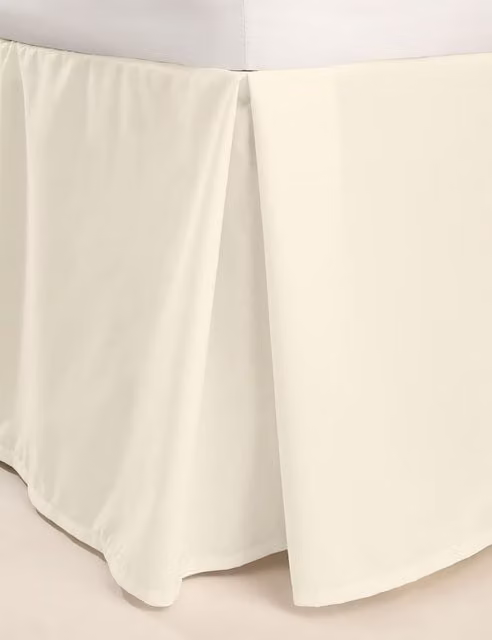 M&S Egyptian Cotton 230 Thread Count Percale Valance, Cream, 180 x 200 cm