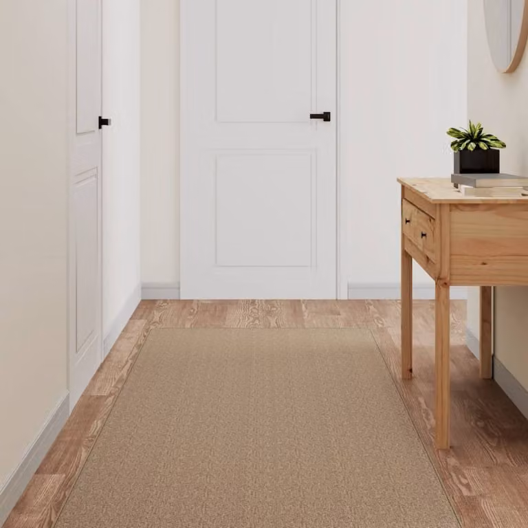 Berkfield Home Elegant Sisal Look Carpet Runner in Sand, W: 80 cm, L: 200 cm