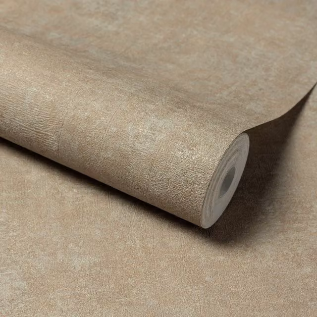 Trenato Abstract Industrial Textured Wallpaper in Brown and Grey