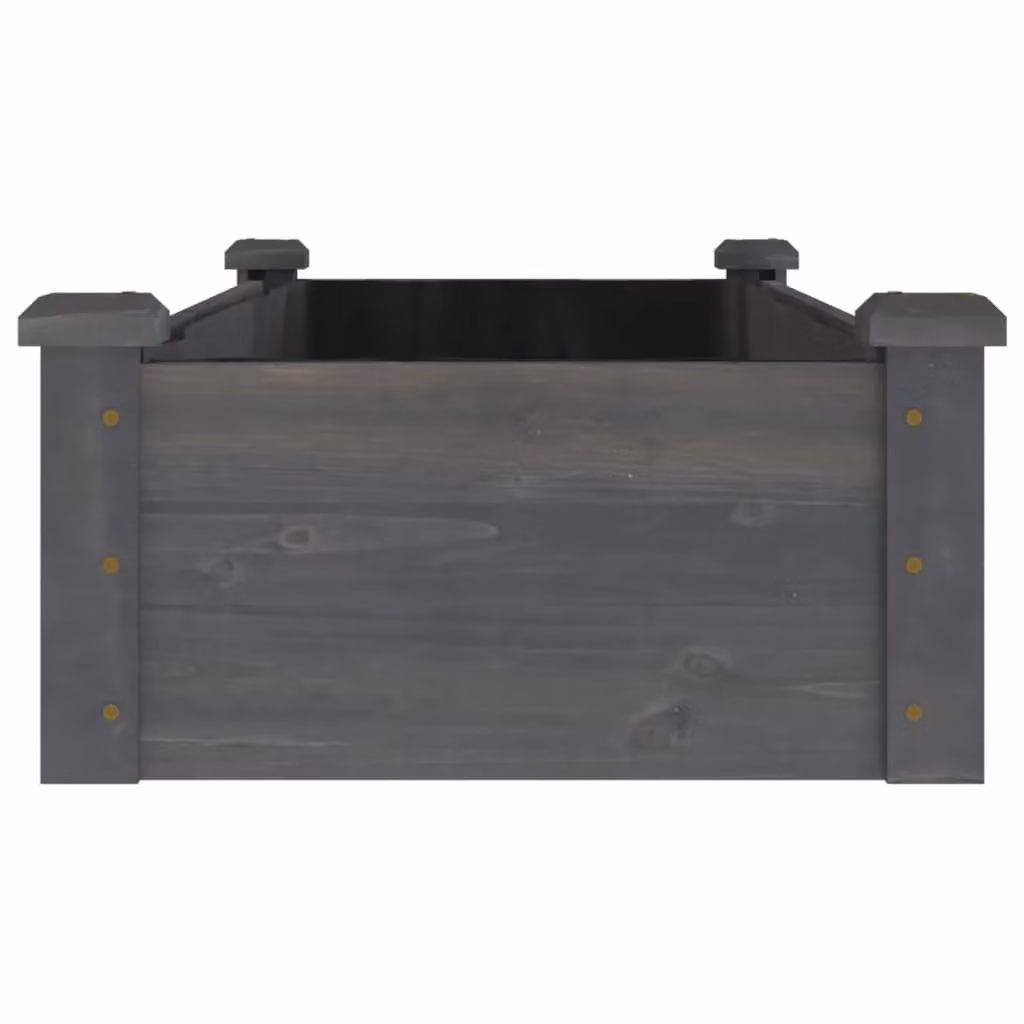 Berkfield Home Garden Raised Bed with Liner in Grey, Made from Solid Wood, W/D/H: 120 x 45 x 25 cm – 3
