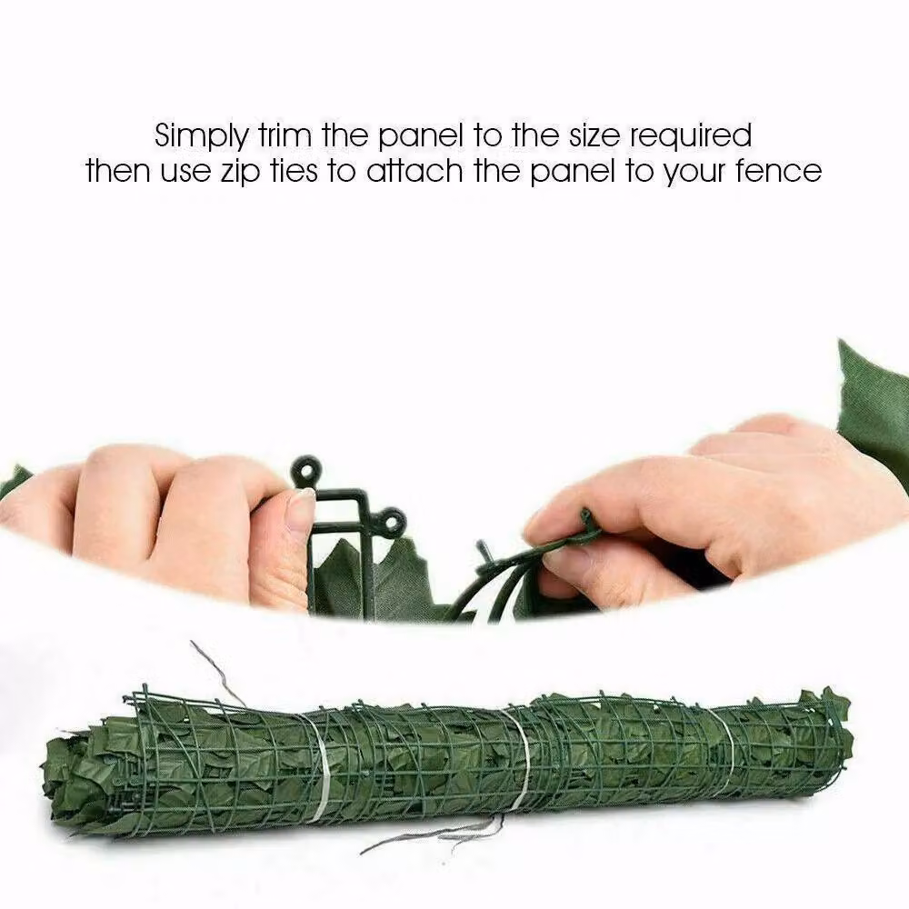 Dprodo Artificial Ivy Leaf Wall Screen, Green Floral Hedge Panel – 5