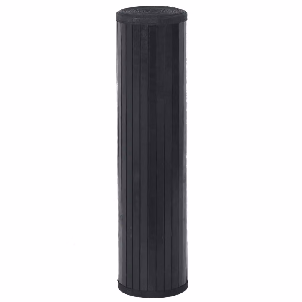 Berkfield Home Rectangular Bamboo Rug in Black, W/D: 70 x 400 cm – 2