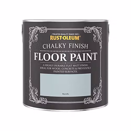 Rust-Oleum Marcella Blue Scratch-Proof Water-Based Floor Paint in Matt Finish, 2.5L – 2