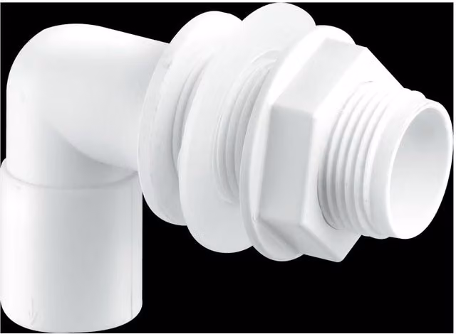 McAlpine R5 3/4 inch Bent Overflow Tank Connector in White – 1