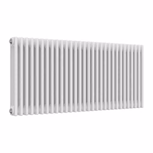 Reina Colona 3 Column Steel Wall Hung Radiator, White, H: 60 cm, W: 60 cm