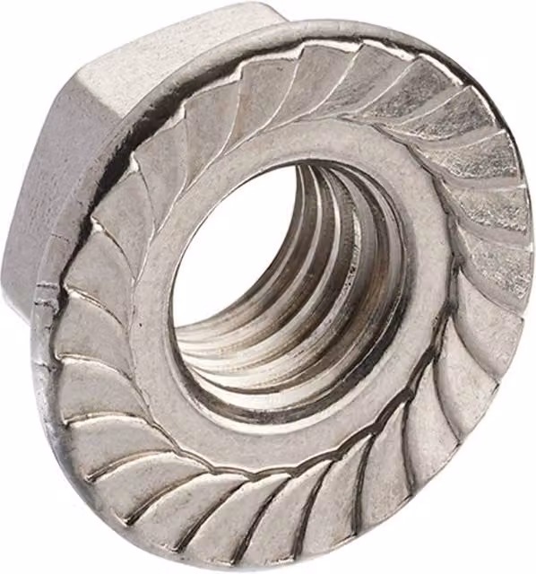 Unifix A2-304 Stainless Steel Serrated Flange Nuts M10 x 1.50 in Silver