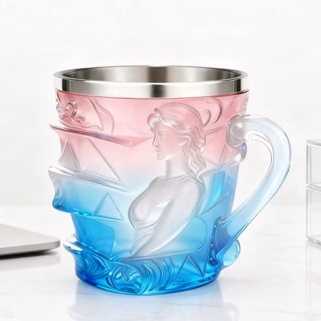 Quipulse Style 1 Creative Gradient Colored Glaze Mug in Blue, Pink and Multicolour