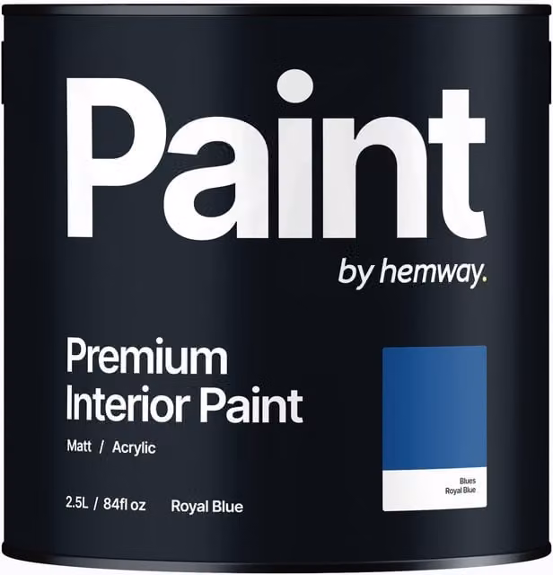 Hemway Matt Acrylic Interior Dispersion Paint, Blue, 2.5 l