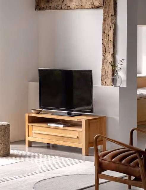 Gallery Direct Sonoma TV Unit in Oak Brown with Soft Close Drawers and Media Compartments