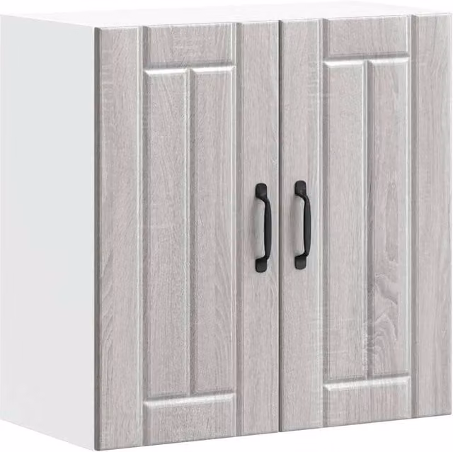 Berkfield Home Lucca Grey Sonoma Kitchen Wall Cabinet with Hinged Doors