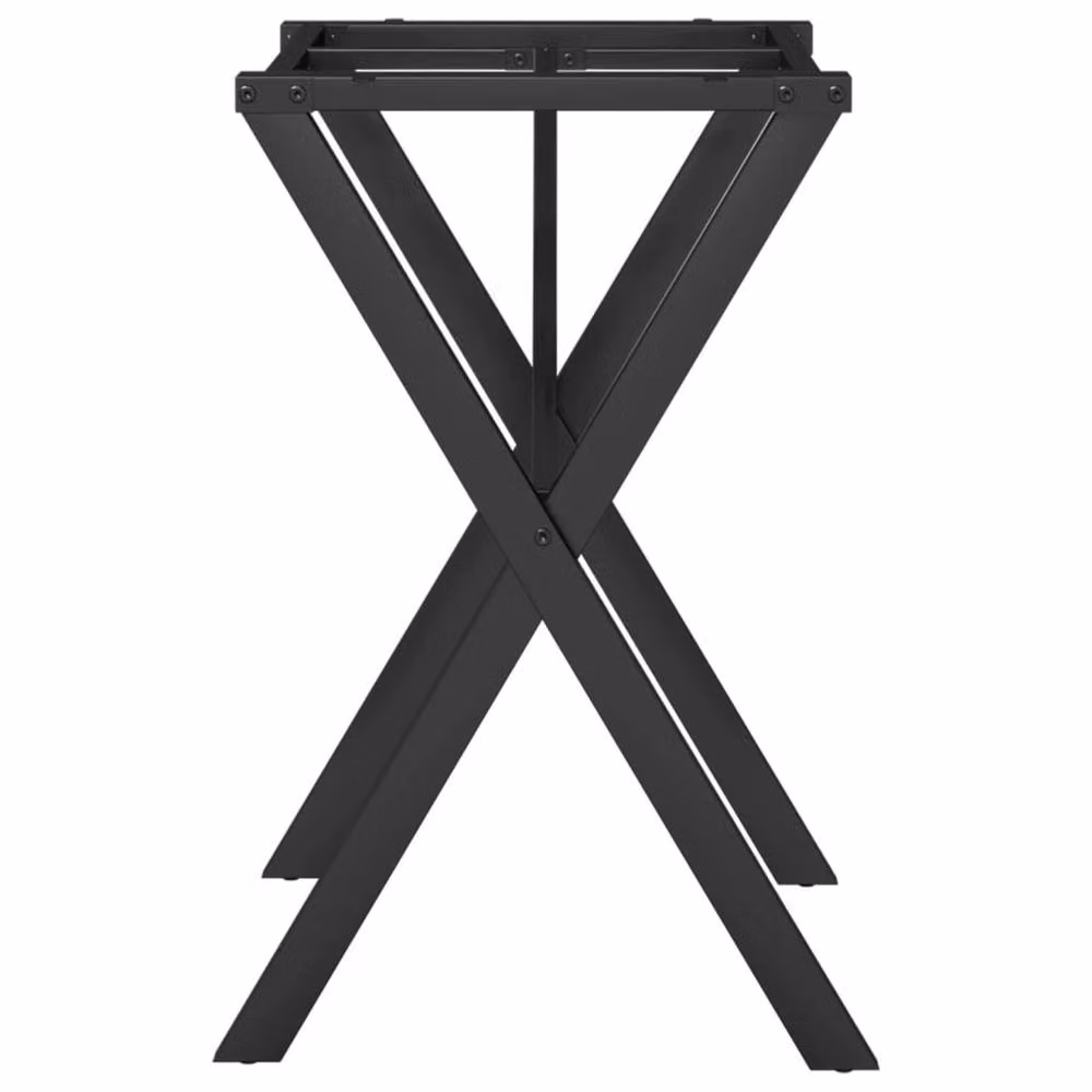 Berkfield Home Durable X-Frame Dining Table Legs in Black Steel, W/D/H: 60 x 50 x 73 cm – 4