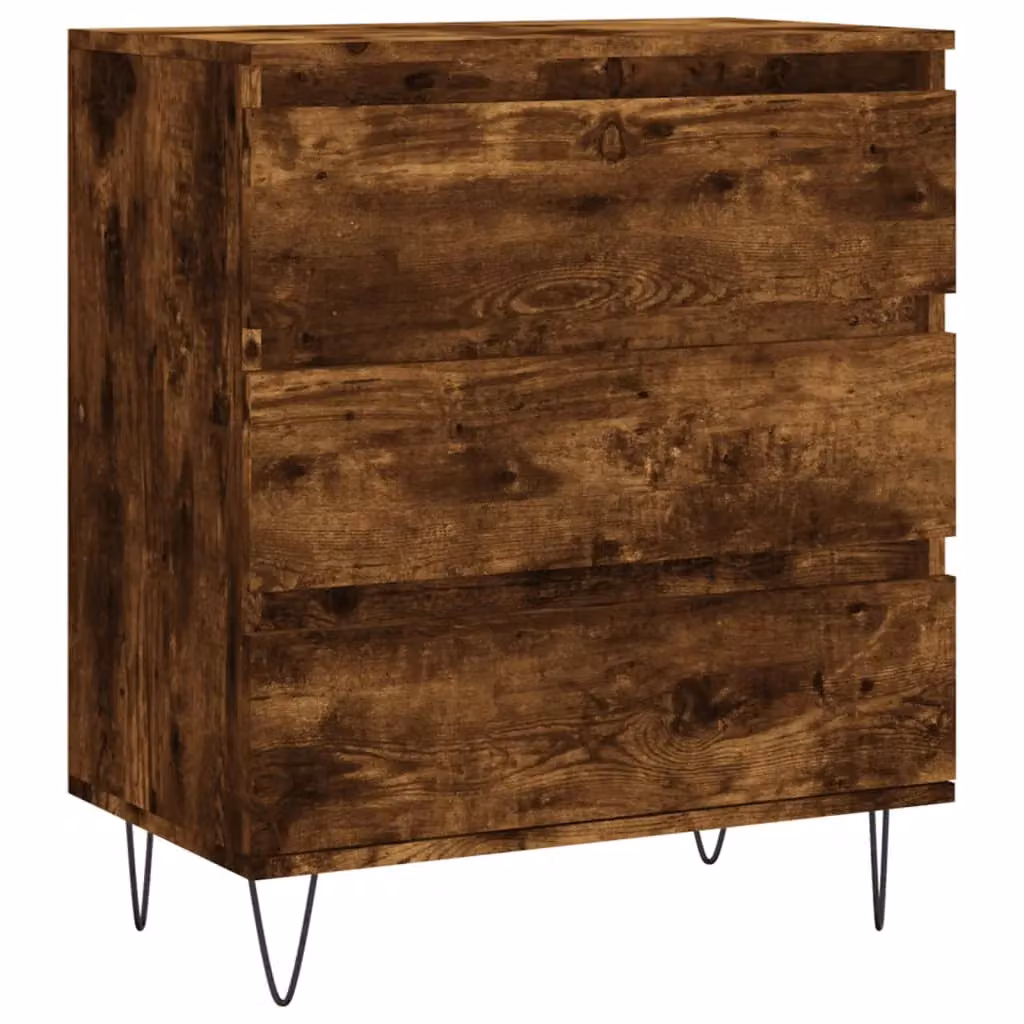 Berkfield Home Smoked Oak Sideboard in Brown, W/D/H: 60 x 35 x 70 cm – 2
