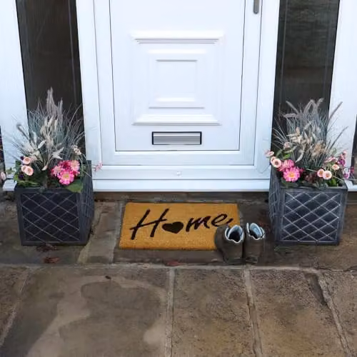 MANTRARAJ Coir Entrance Door Mat, Brown, W/D/H: 60 x 40 x 1.5 cm – 2