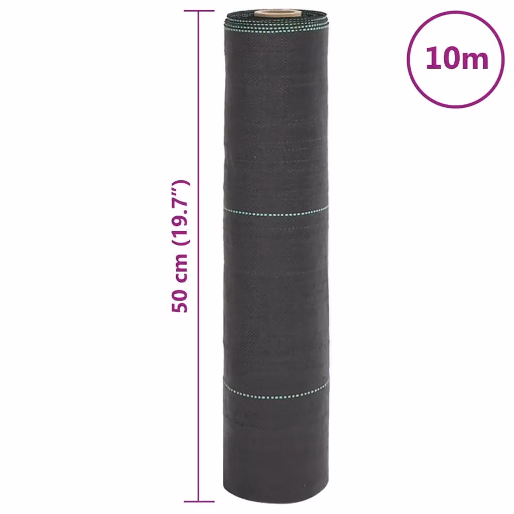 Berkfield Home Black Plastic Weed Membrane – 4