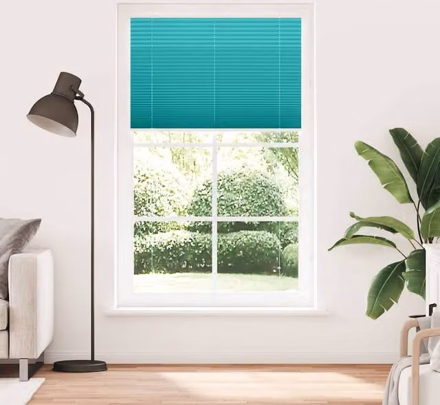 Berkfield Home Single Pleat Petrol Green Polyester Blind, W/H: 120 x 200 cm – 1