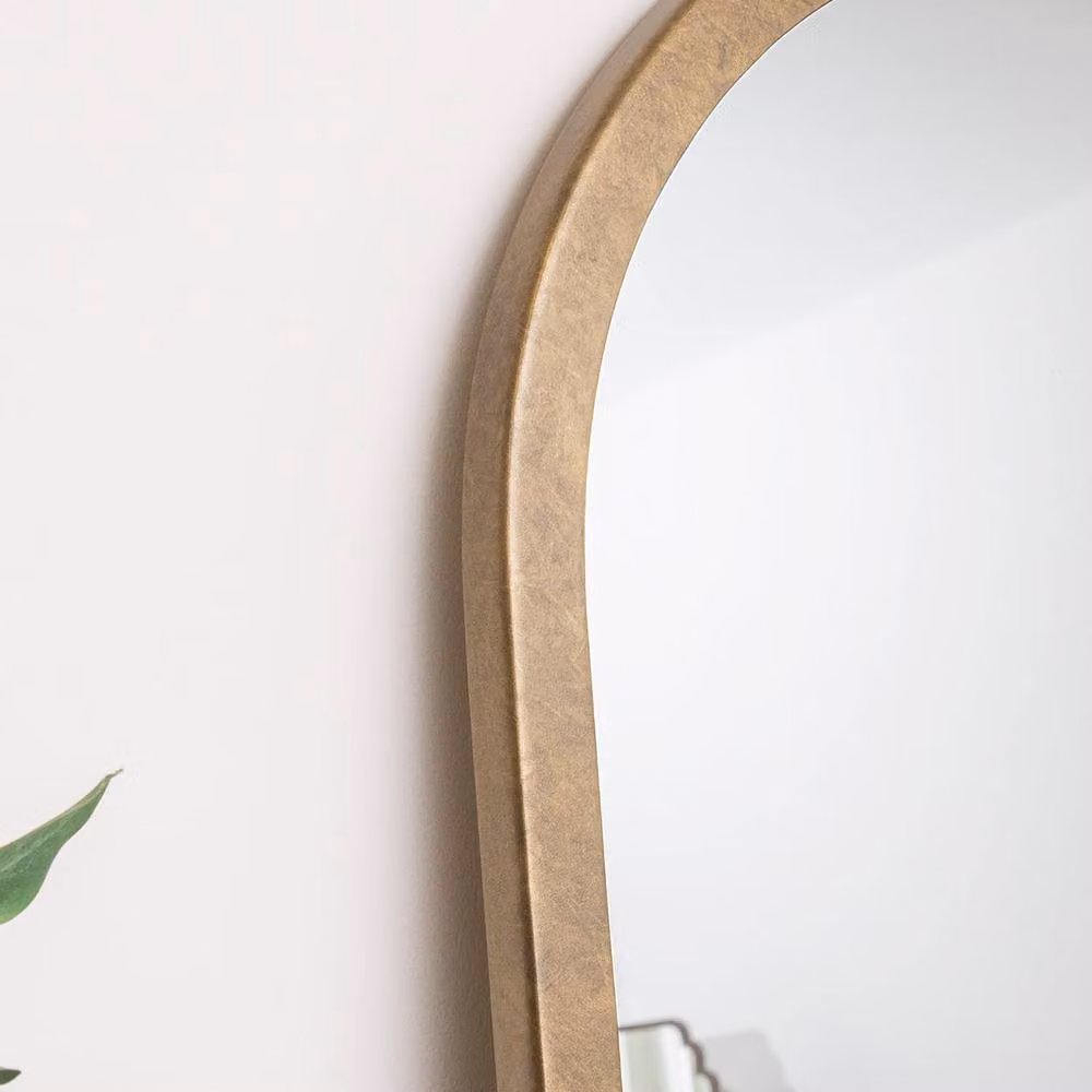 Melody Maison Large Bronze Framed Arched Wall and Leaner Mirror, W: 50 cm, H: 180 cm – 2
