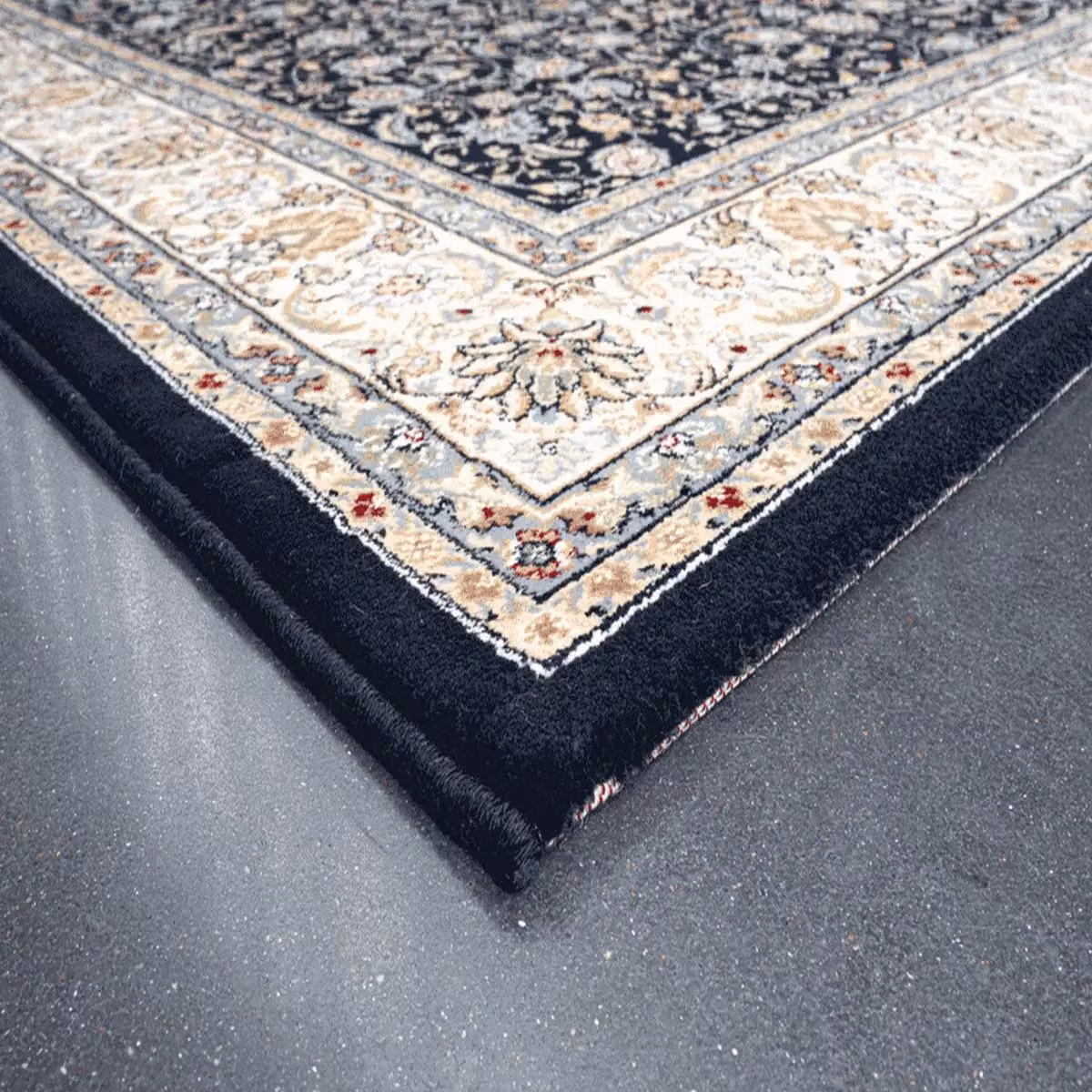 The Rug Shop UK Dark Blue Traditional Floral Machine Woven Easy Care Rug W: 160 cm, D: 230 cm – 6