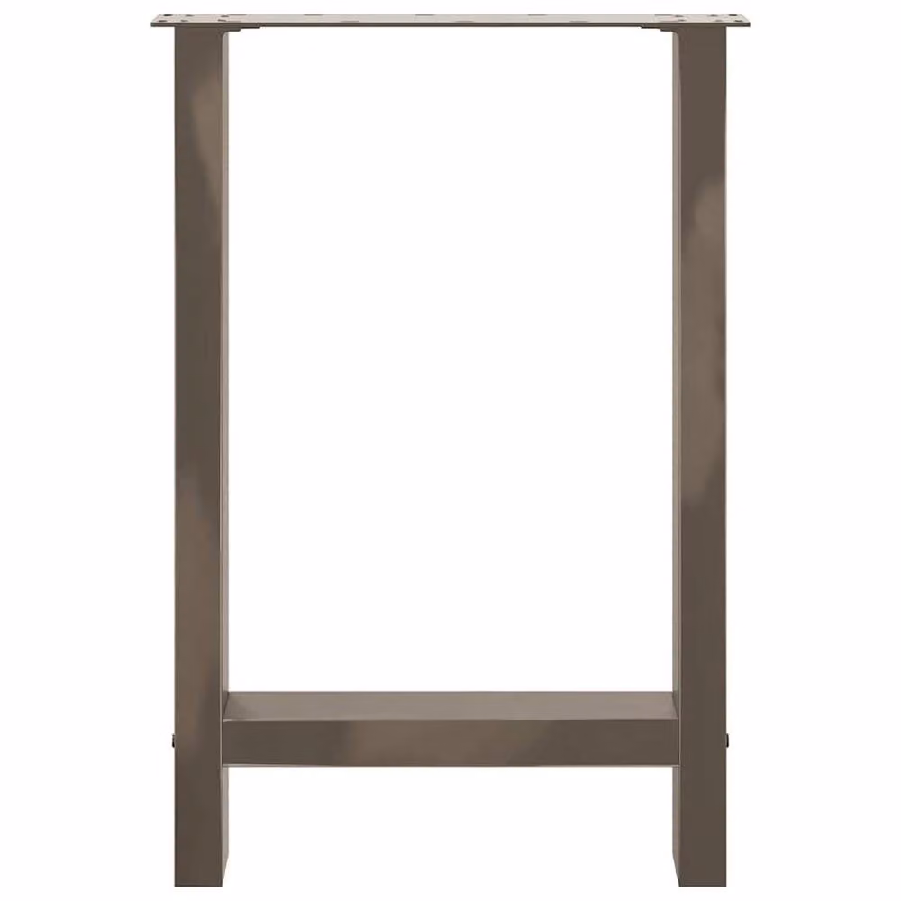 Berkfield Home Modern Coffee Table Legs in Grey Steel, 2 Pieces, W: 50 cm, H: 72-73 cm – 4