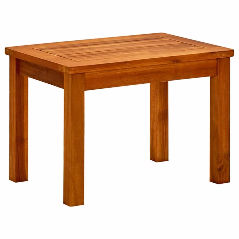 Berkfield Home Rustic Brown Solid Acacia Wood Garden Coffee Table W/D/H: 50 x 35 x 36 cm – 2