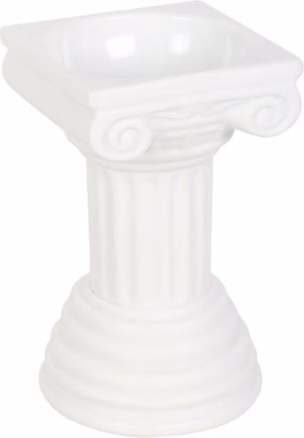 Something Different Greek Column Ceramic Oil Burner and Tealight Holder in White